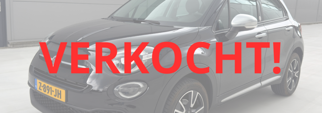 Fiat 500X zwart verkocht